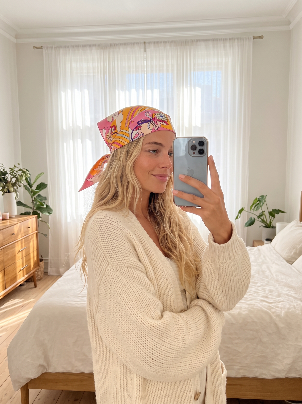 Lexi wearing Print 7 — mirror selfie
