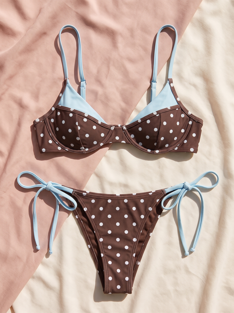 Dotti polka dot bikini flat-lay