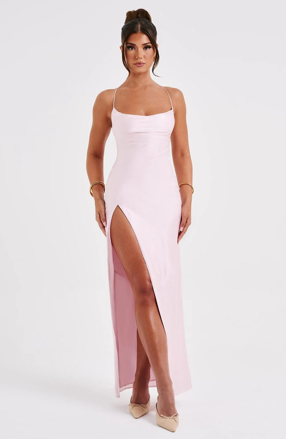 Amour slip dress in Pink