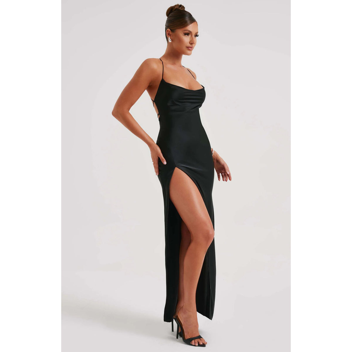 Amour slip dress in Black