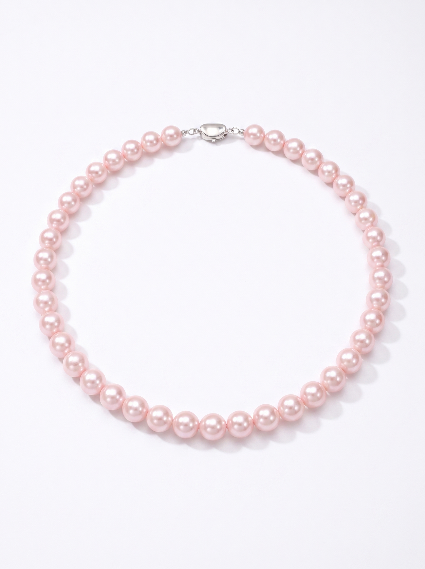 Perle rose pearl necklace, on white