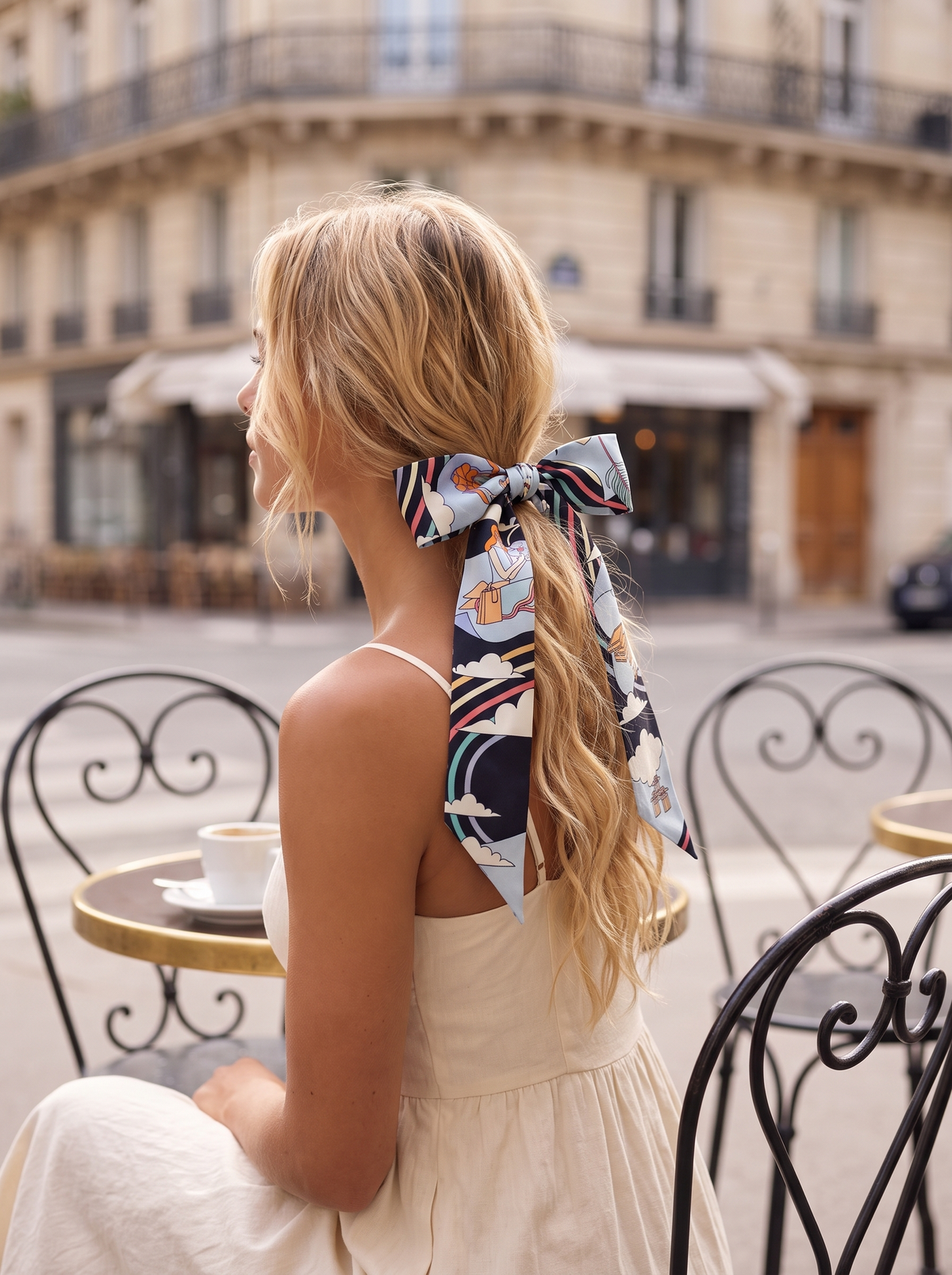 Lexi wearing Print 1 — cafe