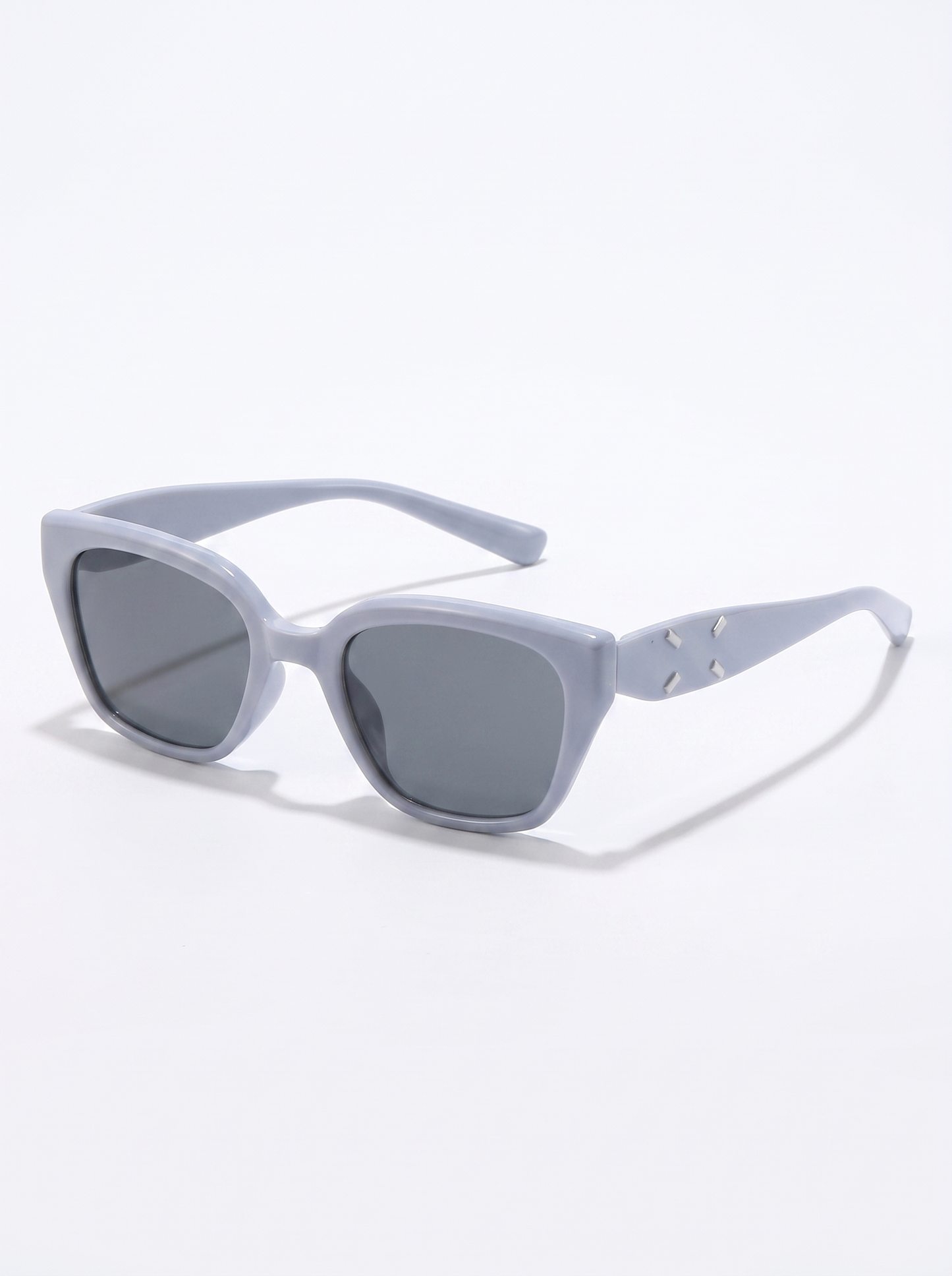 Brigitte retro cat-eye sunglasses on white