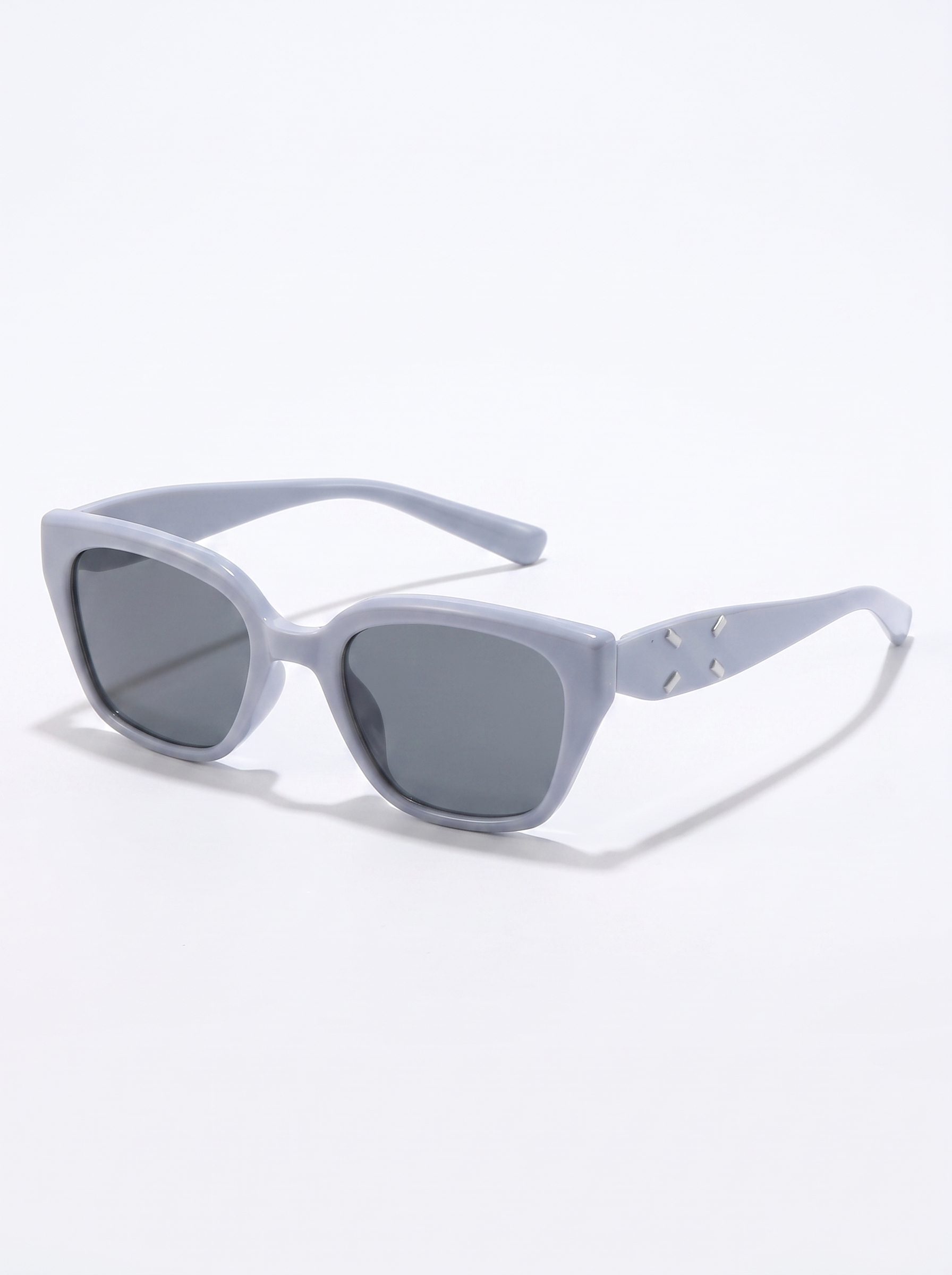 Brigitte retro cat-eye sunglasses on white