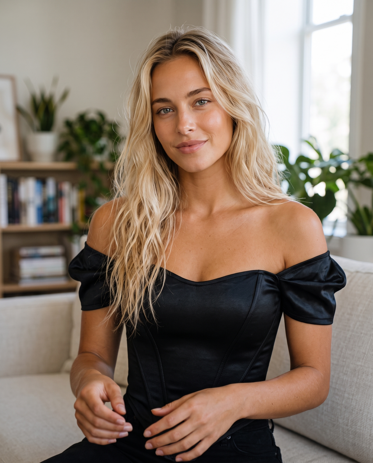 Lexi in the corset top - black