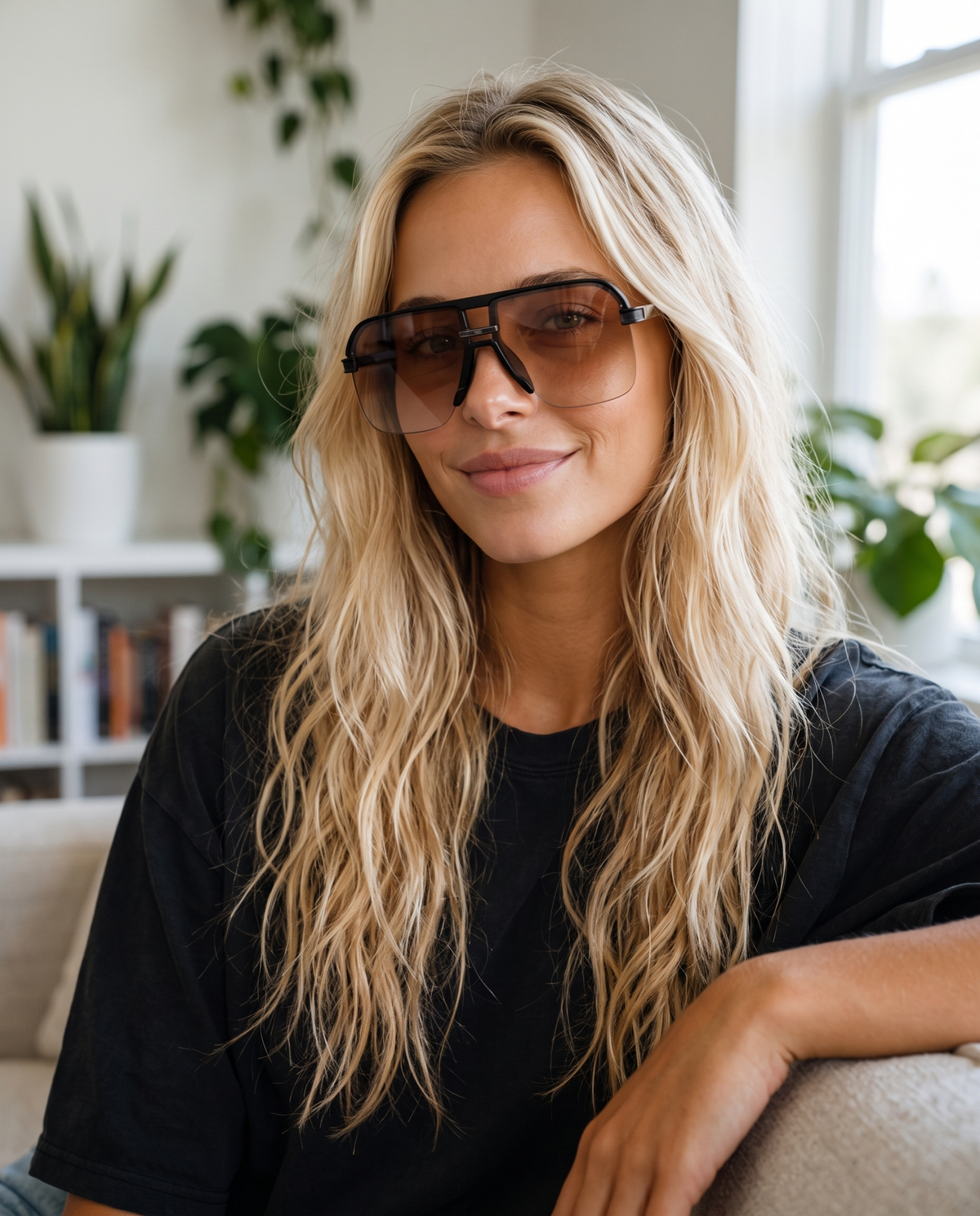 Lexi in the gradient sunglasses - tea